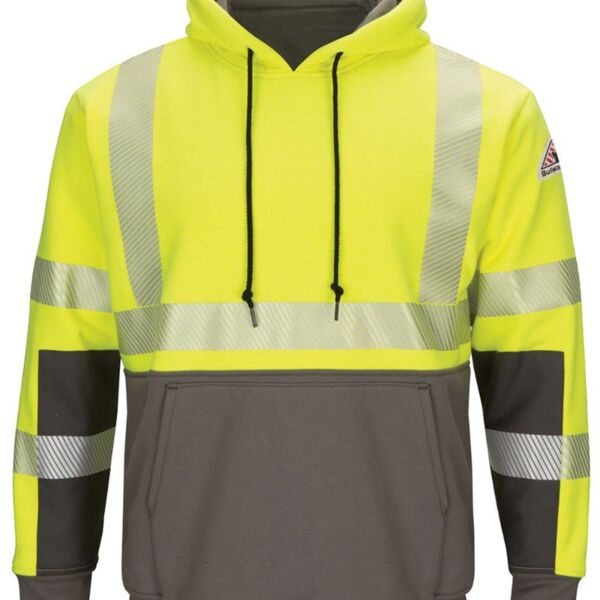 Men's Hi-Visibility Color-Blocked Hooded Sweatshirt Thumbnail